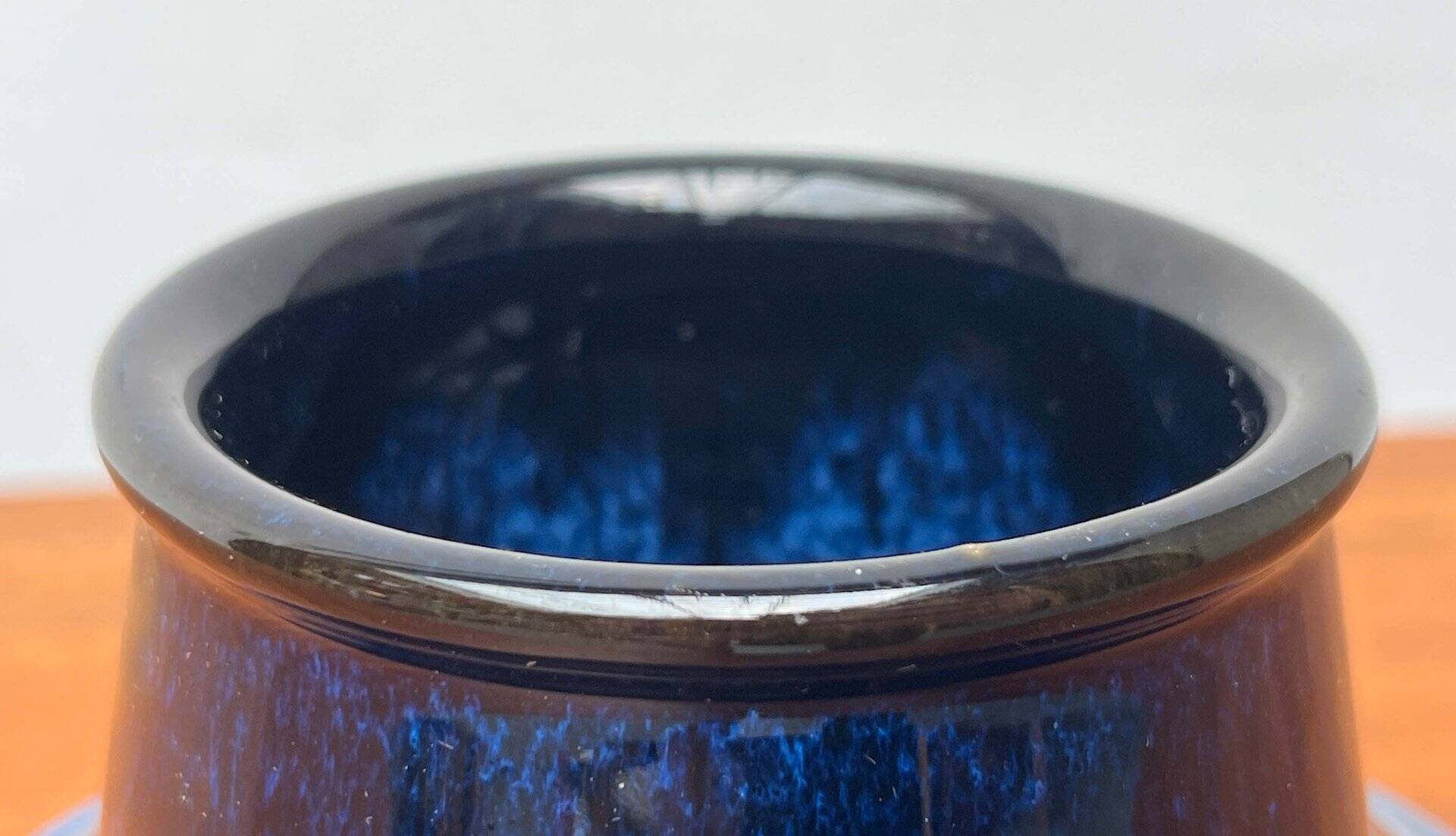 Vintage Japanese workshop pottery vase from Tokoname, 1970s.