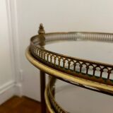 Brass and glass nesting table