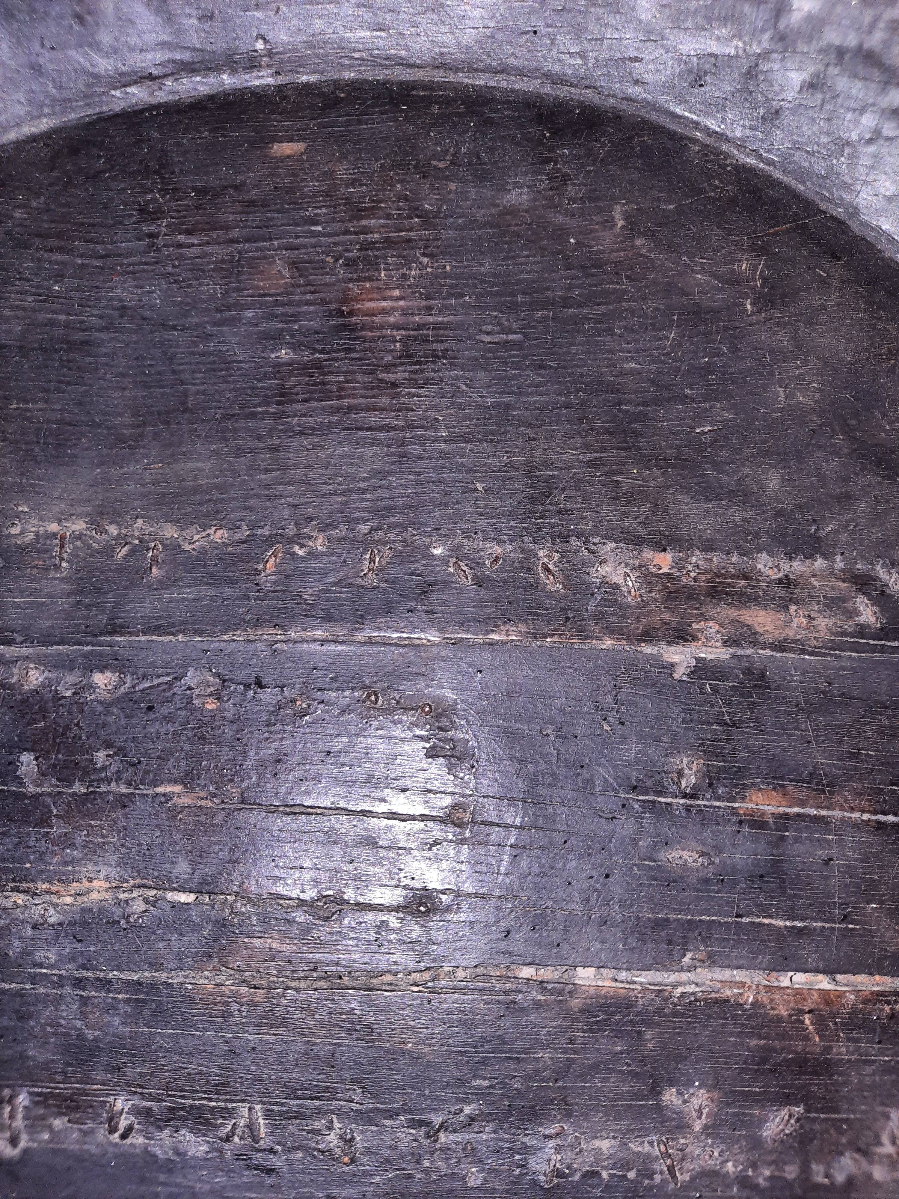 Large old wooden dish