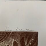 Photo Vienna The Opera Hall 19th century albumen laminated cardboard