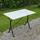 Godin bistro table in cast iron and white marble