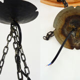 Suspension calysque Art Deco 1 Fire in glass paste