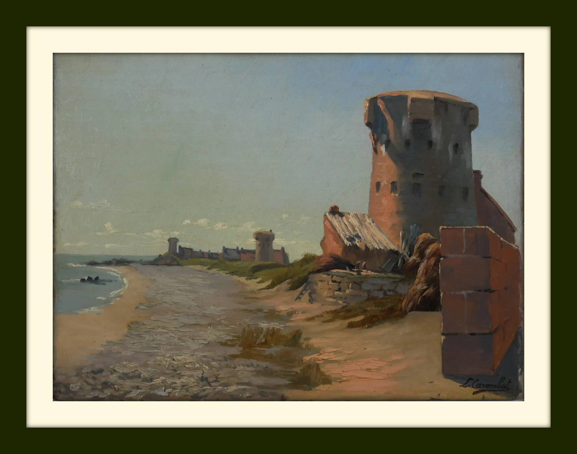 Louis CAREMBAT, Côte de Granville, Jersey, August 1898. Oil on panel.