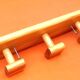 Wall coat rack 3 hooks Modernist style solid pine wood