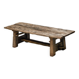 Primitive Wabi Sabi Side Table, France, 19th Century