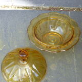 Old ochre yellow glass candy