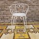 Garden armchair or terrace wrought iron white Montmartre style 60 year