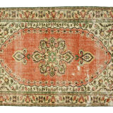 Anatolian handmade vintage rug 242 cm x 150 cm