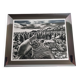 Offset edition in black and white "Genesis" after Sebastião Salgado, framed under glass, 30 x 38 cm