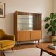 Vintage wooden display cabinet / multi-level display / bar furniture