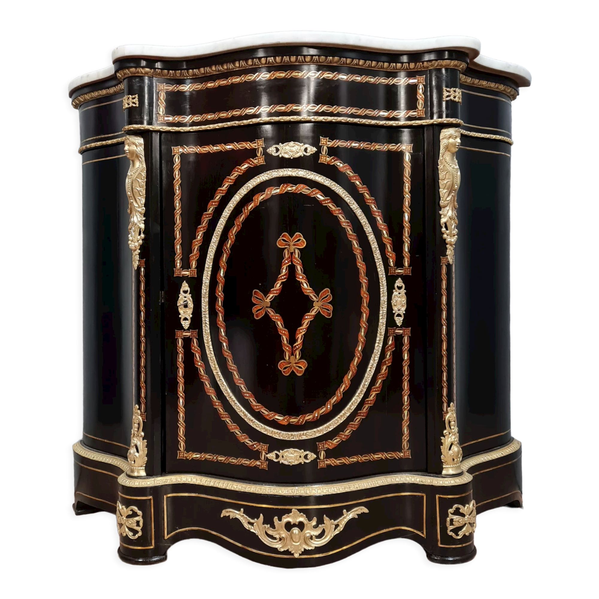 Support furniture "Boulle" fully curved Napoleon III era around 1850