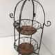 Vintage wrought iron and rattan fruit basket