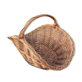 Panier à bûches en osier rotin