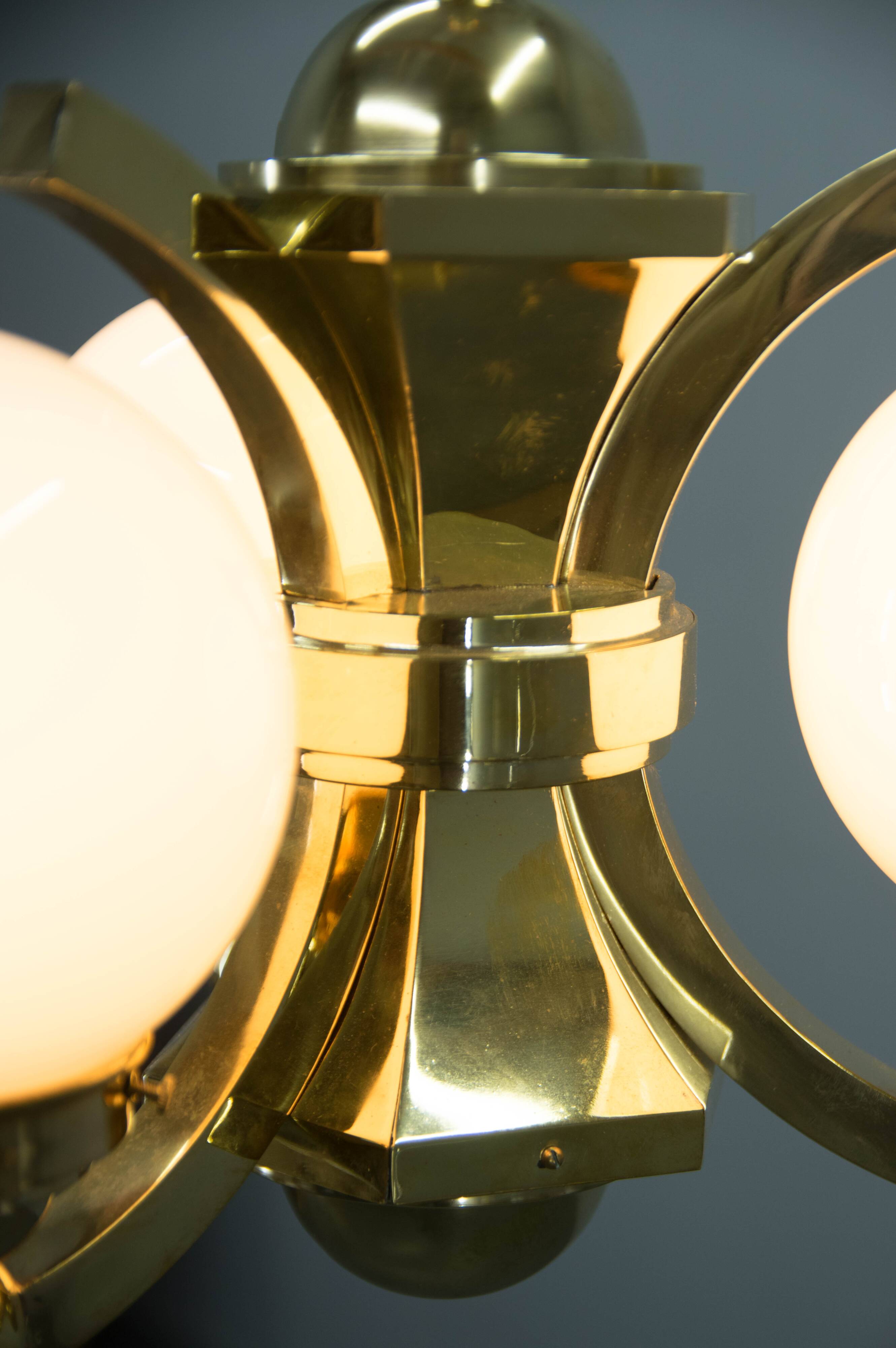 Art Deco Chandelier by Gocar, 1910s, Restored