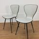 Paire de chaises années 50 skaï et métal
