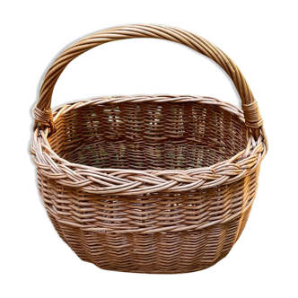 Panier osier vintage 70