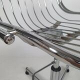Vintage chrome swivel armchair