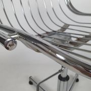 Vintage chrome swivel armchair