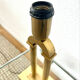 Vintage table lamp in gilded brass Hollywood Regency style.