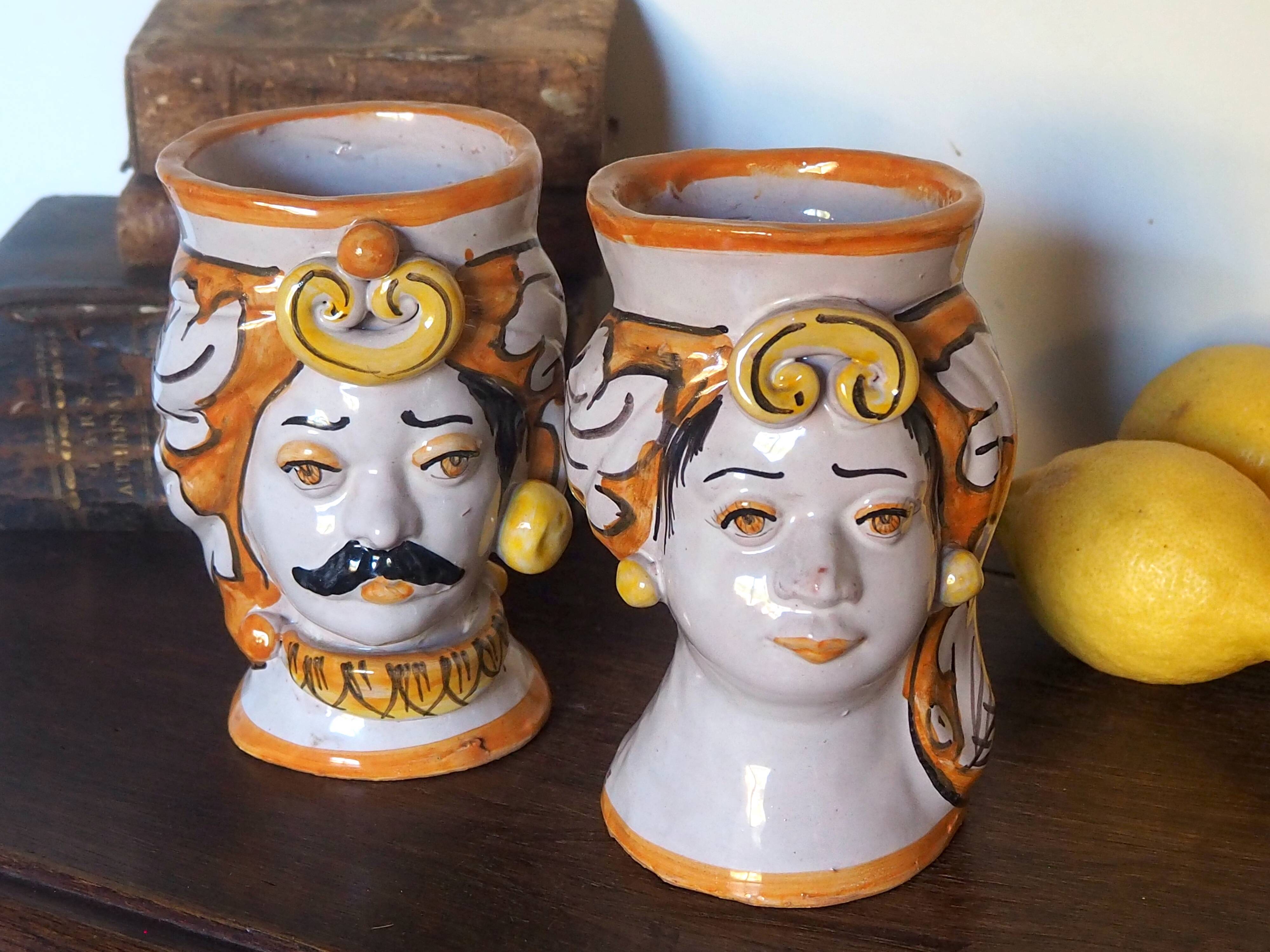 Vases Moorish Heads Caltagirone