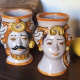 Vases Moorish Heads Caltagirone