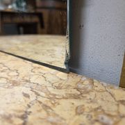 Console murale vintage française avec miroir, milieu du siècle