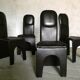Série de 4 chaises en cuir brun, 1970