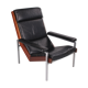 Rosewood and Leather Lotus chair by Rob Perry for 't Spectrum, 1960