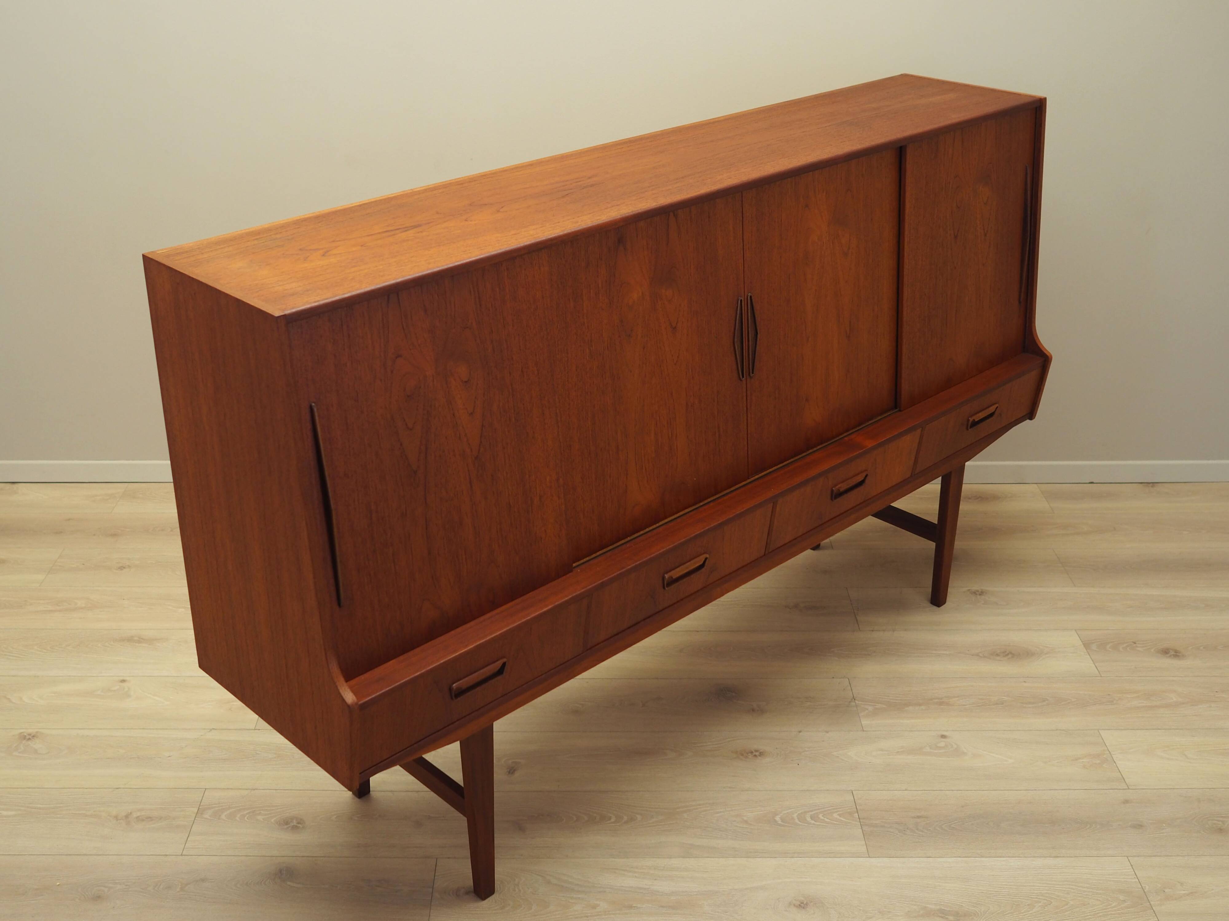 Teak highboard, Danish design, 1960s, production: Denmark