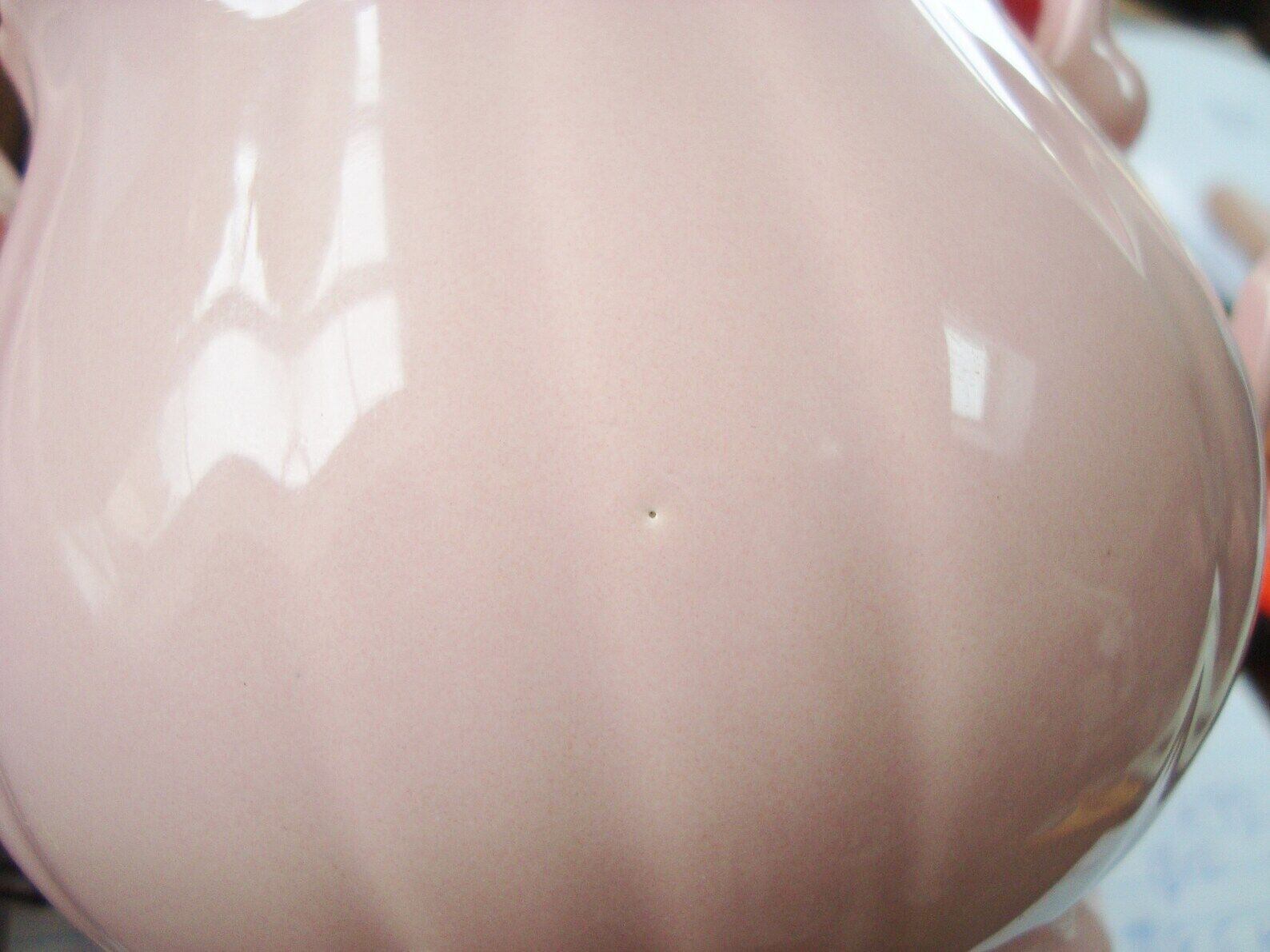 Vintage pink ceramic sugar bowl made by Salins France