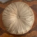 Coussin velours rond lamé or