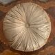 Gold lamé round velvet cushion