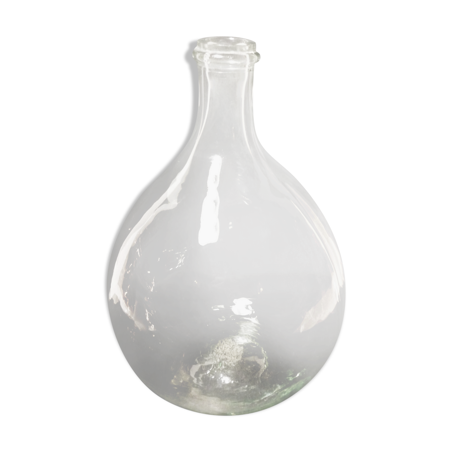 Demijohn 5 liters white glass