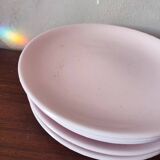 6 pink earthenware plates by Niderwiller