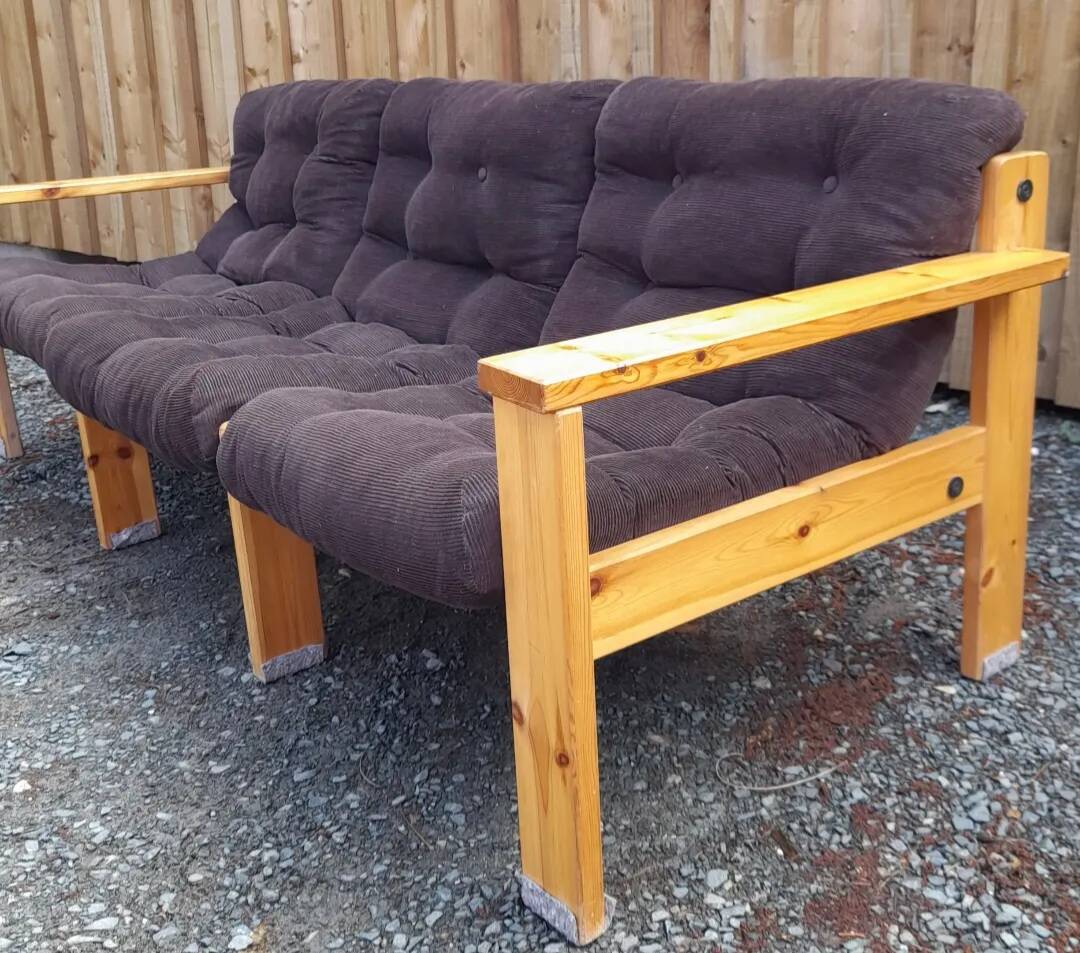 Yngve Ekström Sweden 3-seater sofa in pine