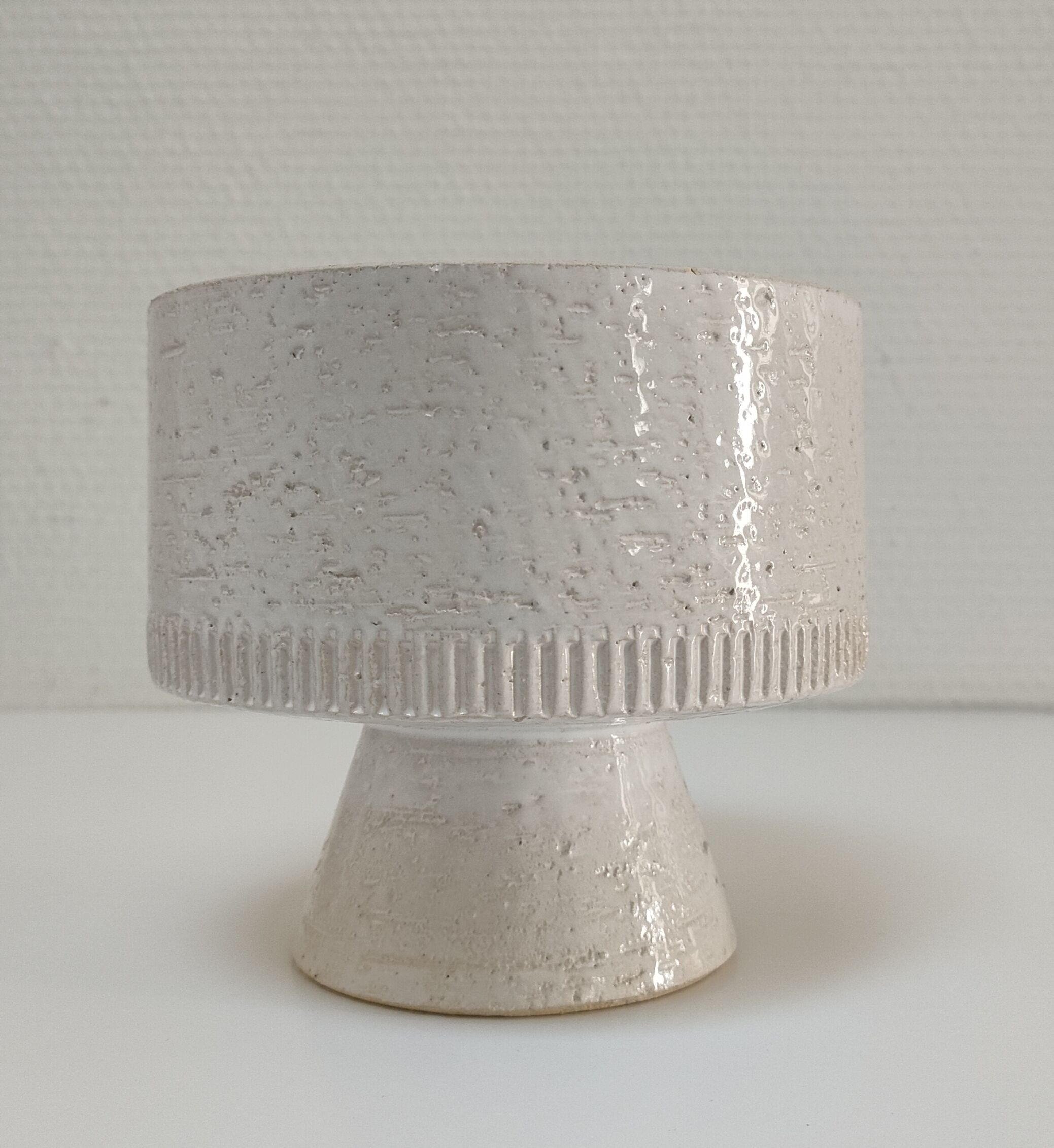 Vase céramique pour ikebana années 70