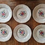Set of 6 plates Plate Digoin Sarreguemines
