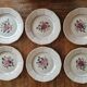 Set de 6 assiettes plate Digoin Sarreguemines