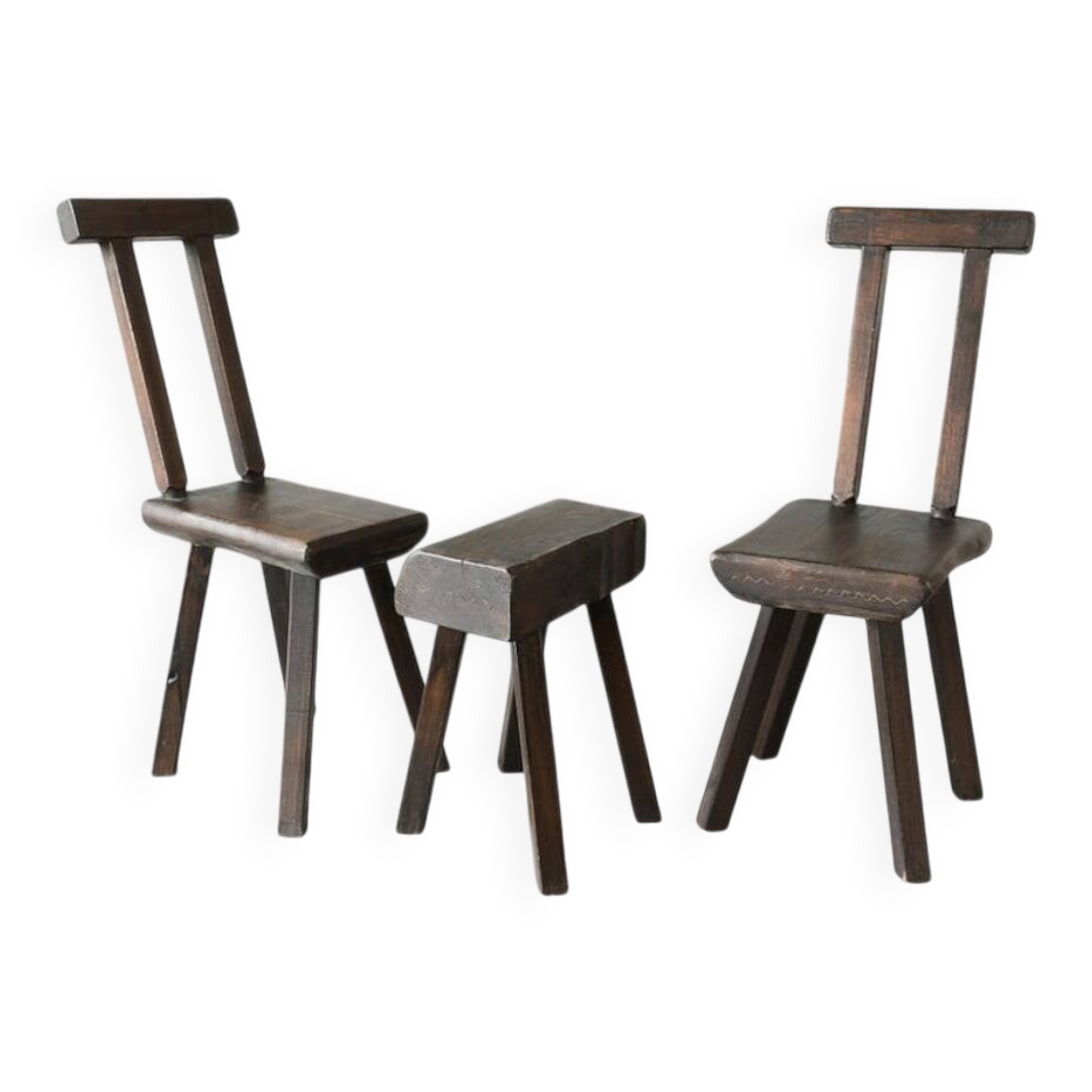 Chaises et tabouret Mobichalet vintage