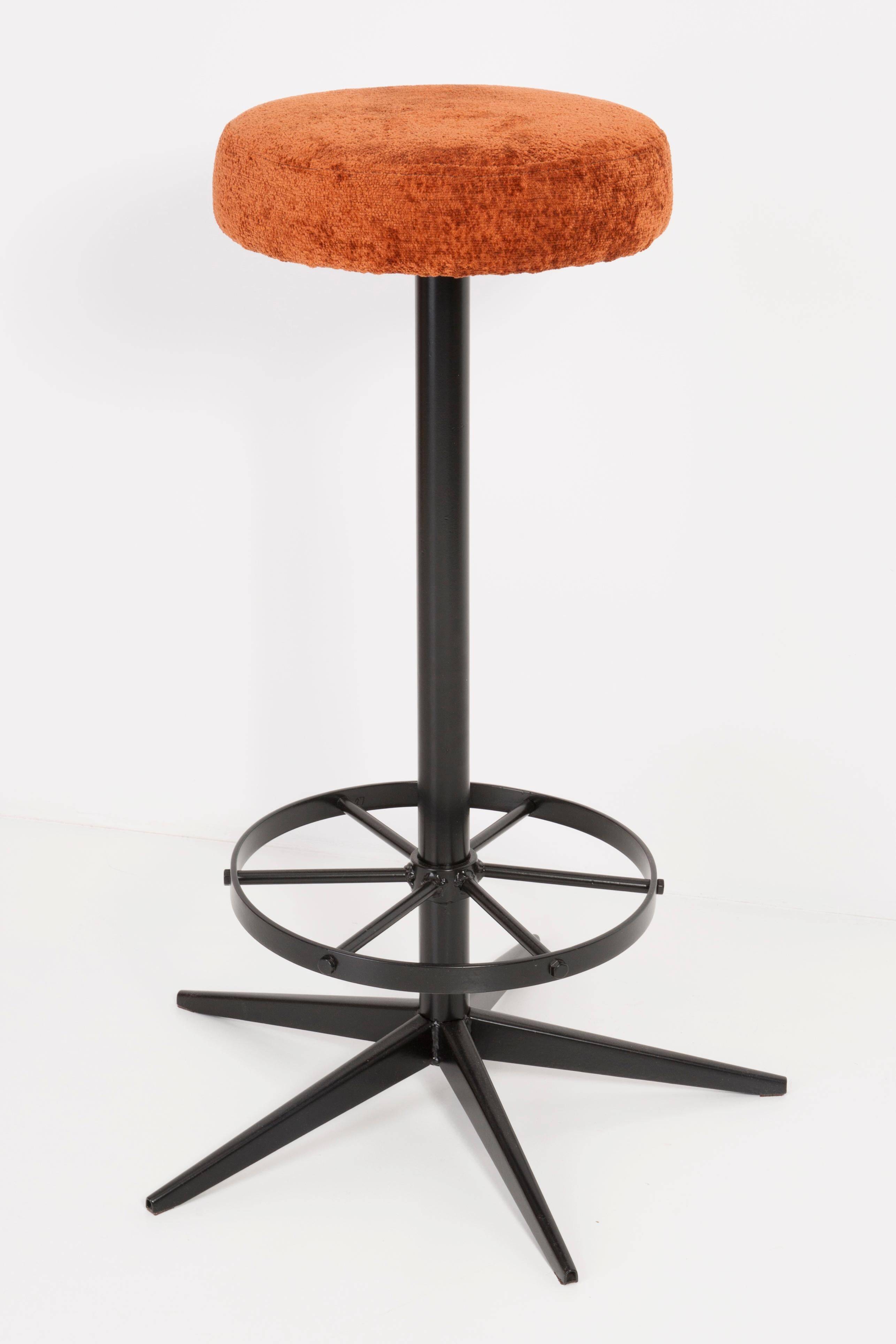 Vintage dark orange stool, Germany, 1960s