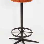 Tabouret vintage orange foncé, Allemagne, 1960s