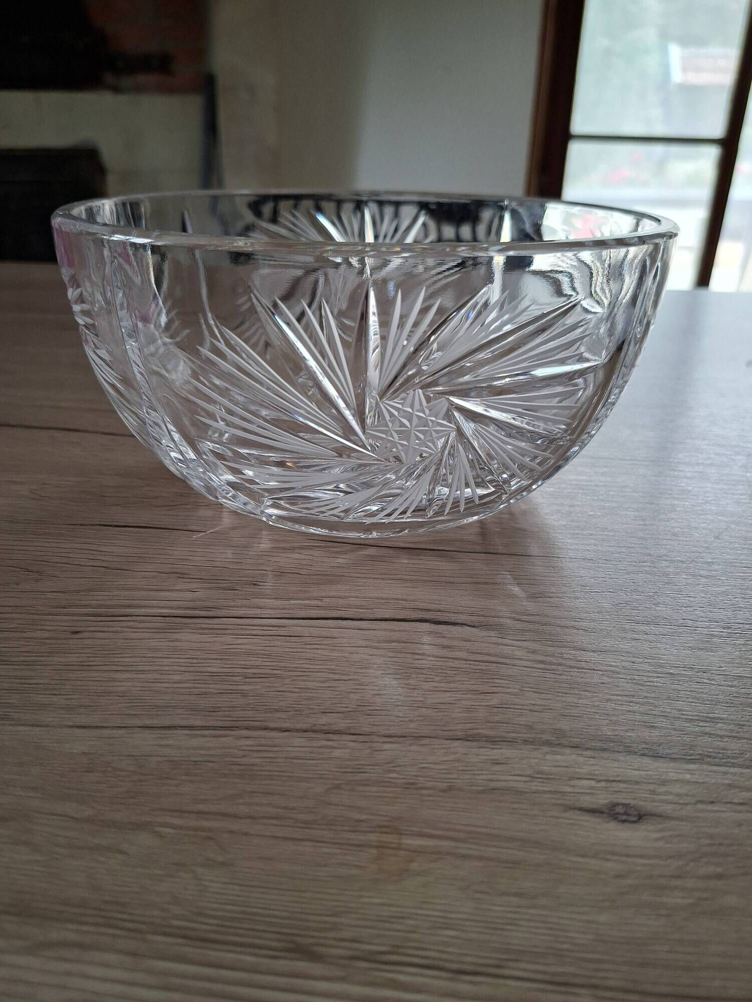 Saladier en cristal de Bohême