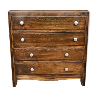 Vintage commodity - oak - art deco - 4 drawers