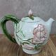 Antique ceramic teapot with floral design Fg