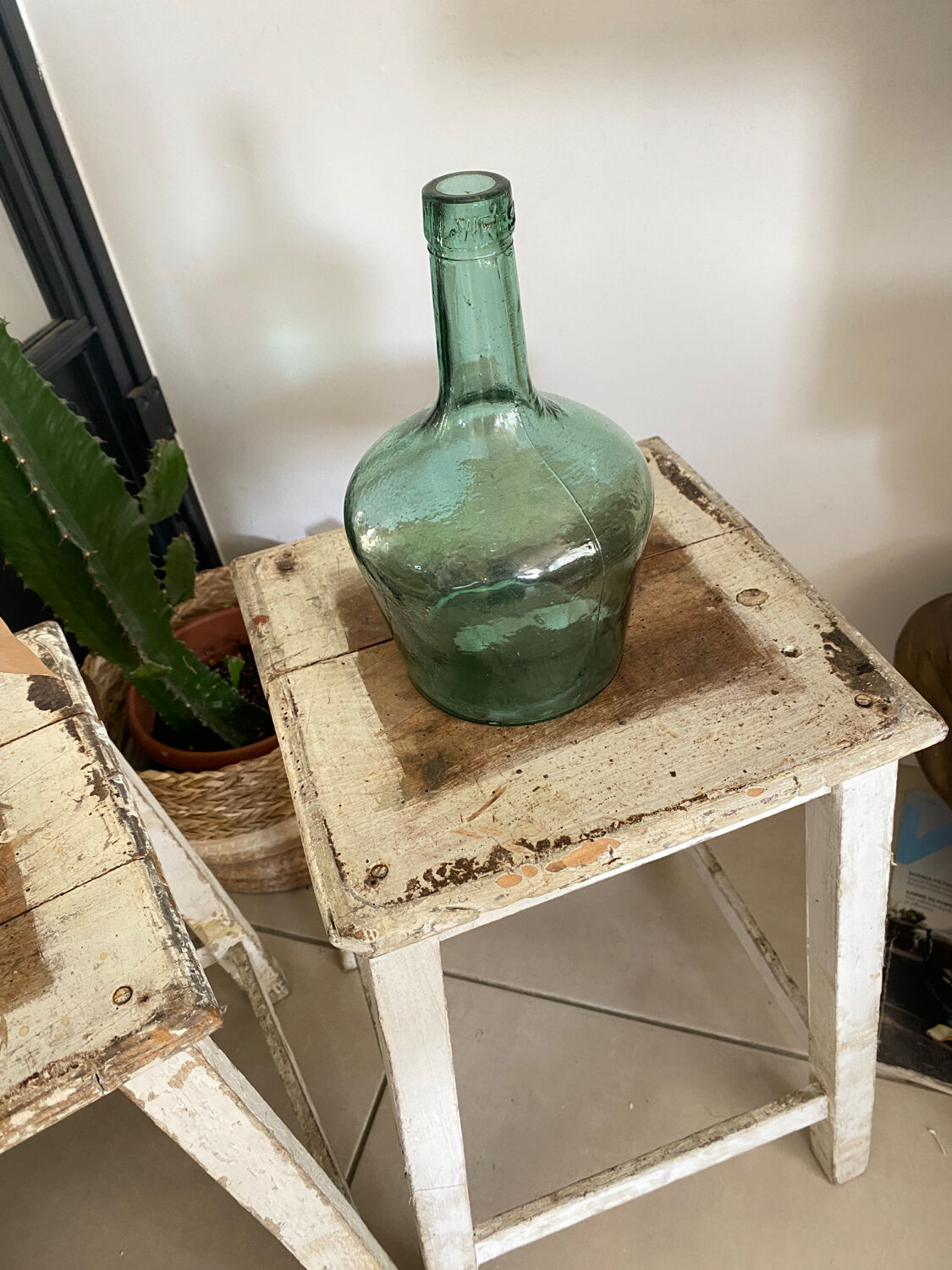 Old wooden painter's stools