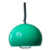 Lampe à suspension verte des années 70, lampe vintage, pop art