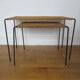 2 metal and rattan coffee tables Raoul Guys