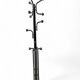 Vintage space age style floor standing coat rack with chrome/brown finish