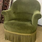 Pair of green toad armchairs