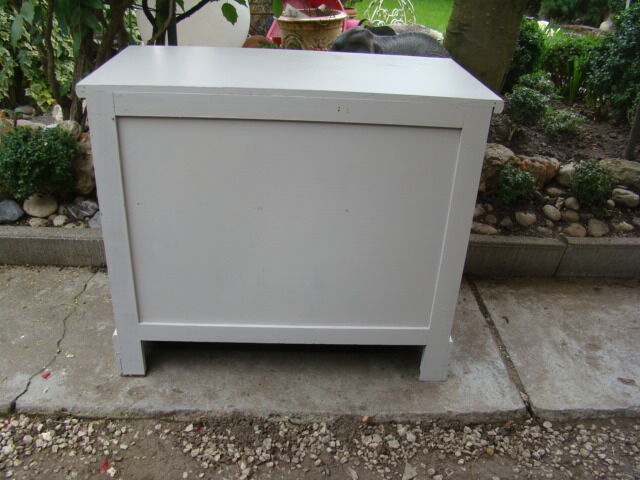 Commode 4 tiroirs ancienne gris